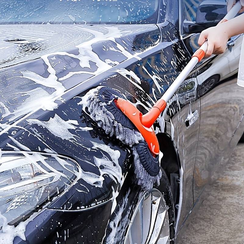 Brosse de lavage de voiture rétractable double couche