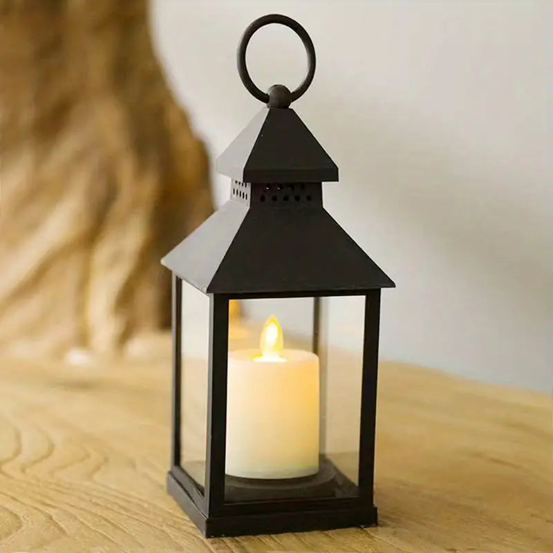 lanterne décorative vintage à LED sans flamme vacillante avec minuteur