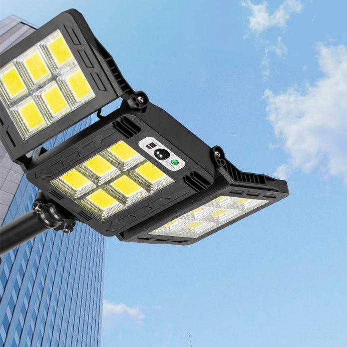 Lampadaire solaire LED extérieur 3 tête capteur de mouvement